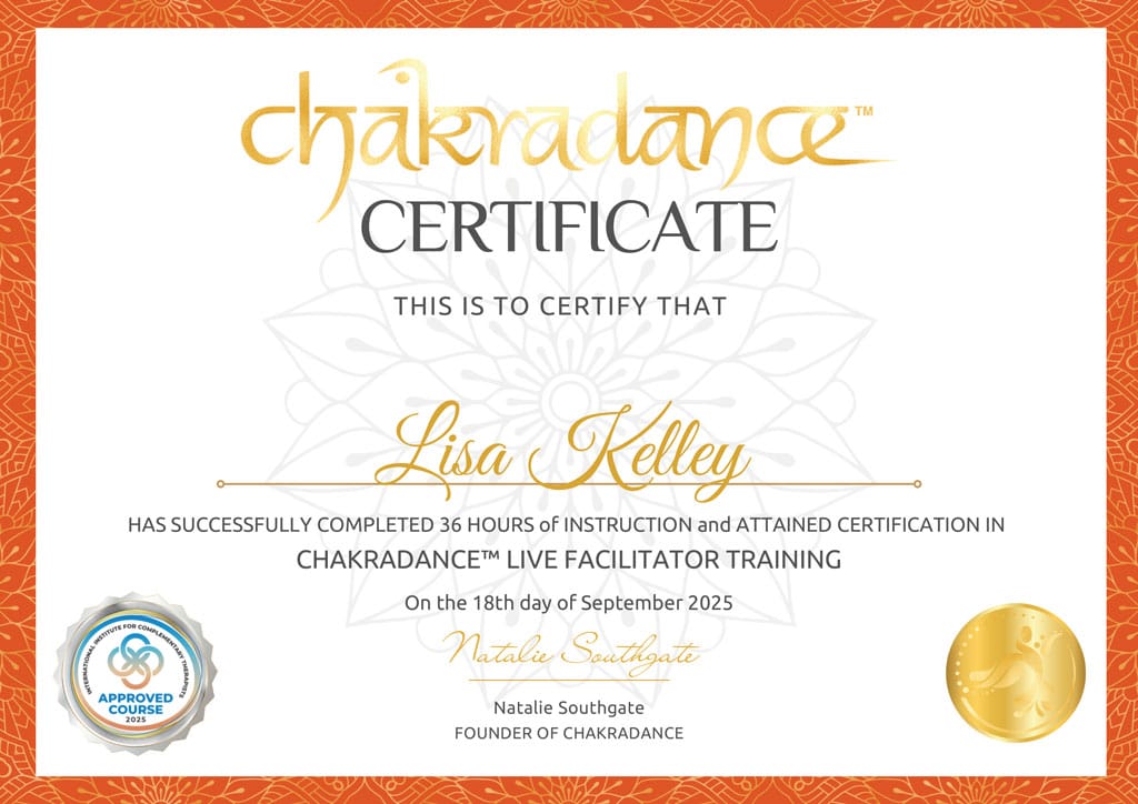 Lisa's Certification for Charkadance
